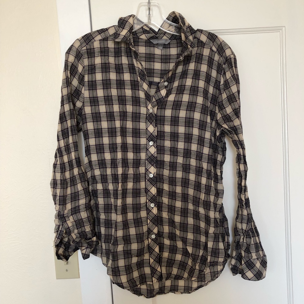 RUBBISH S lightweight plaid button down